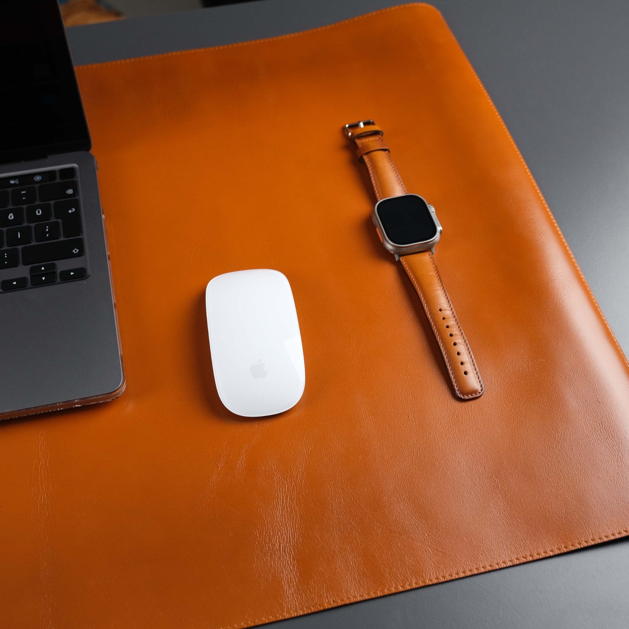 Jersey Tan Leather Desk Pad for Office and Home - TORONATA - color_