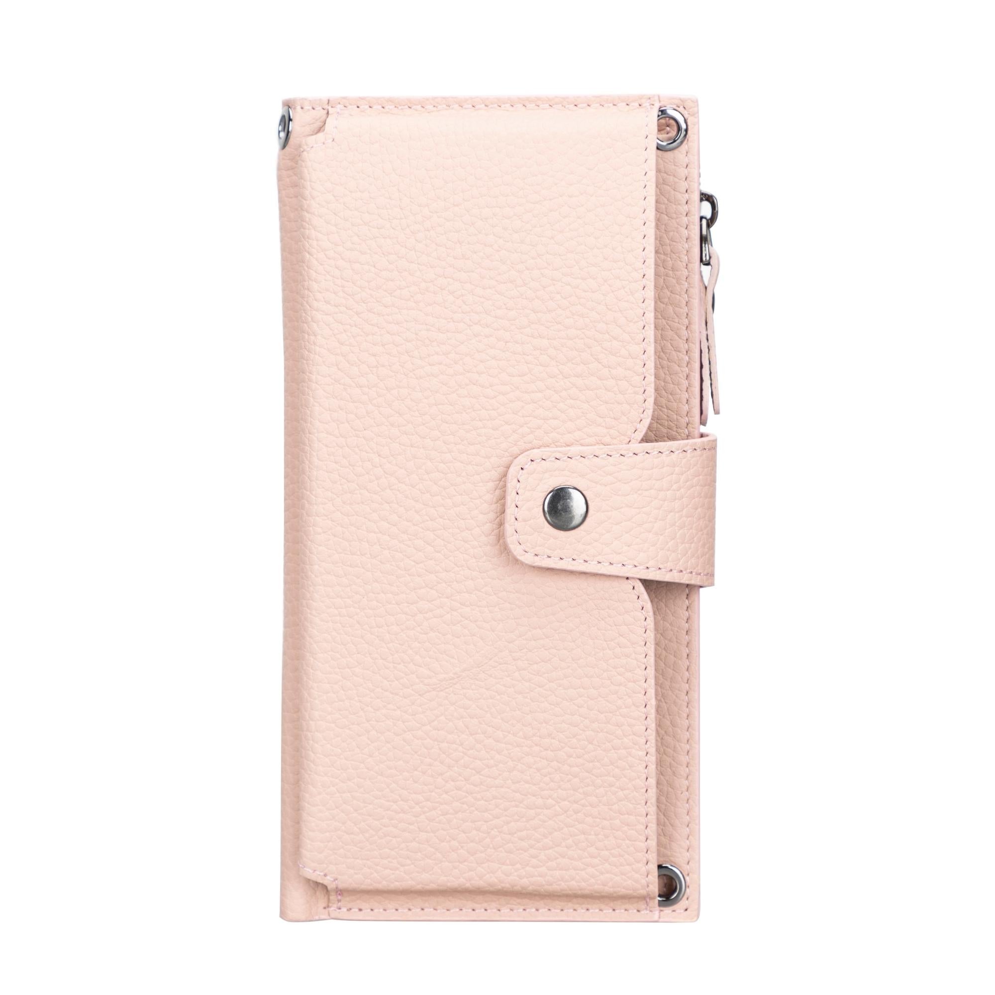 kaycee leather women's cell phone wallet with strap - toronata -