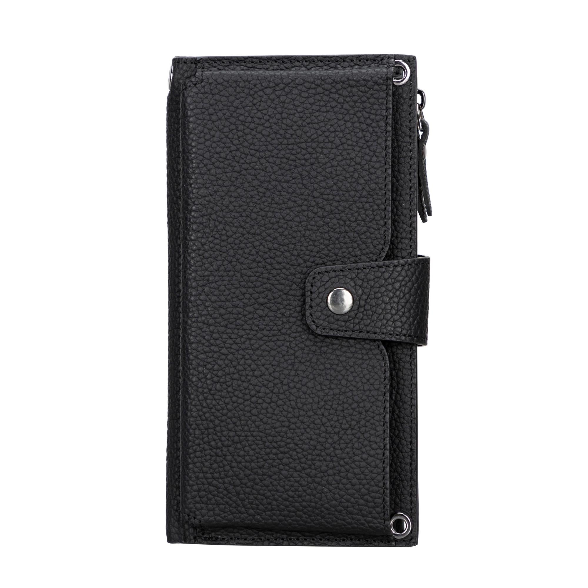 kaycee leather women's cell phone wallet with strap - toronata -