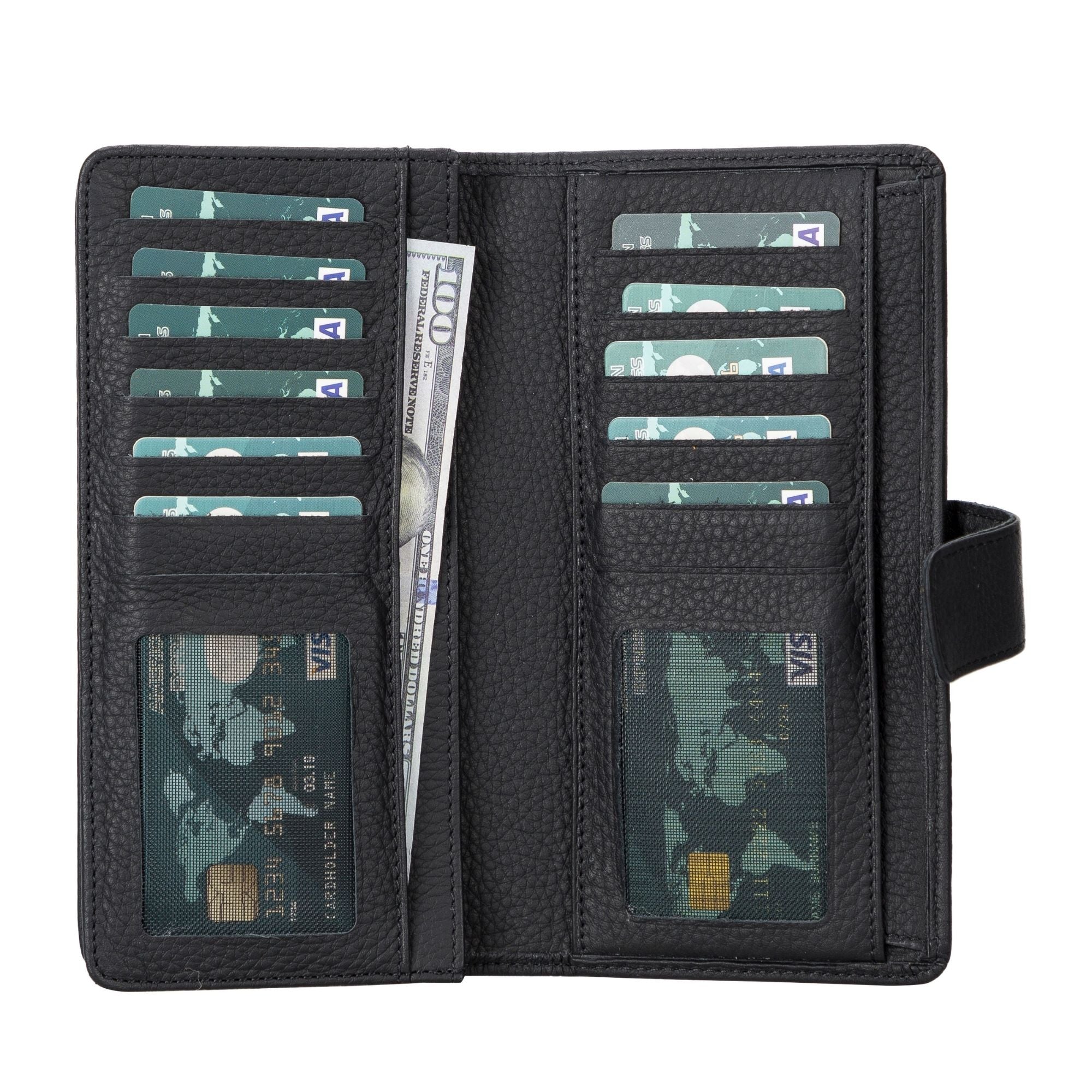lander leather phone wallet and multiple card holder for women - toronata -
