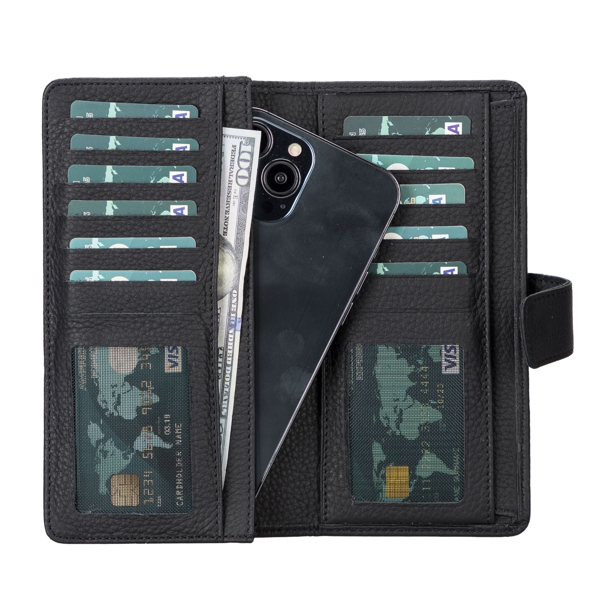 lander leather phone wallet and multiple card holder for women - toronata -