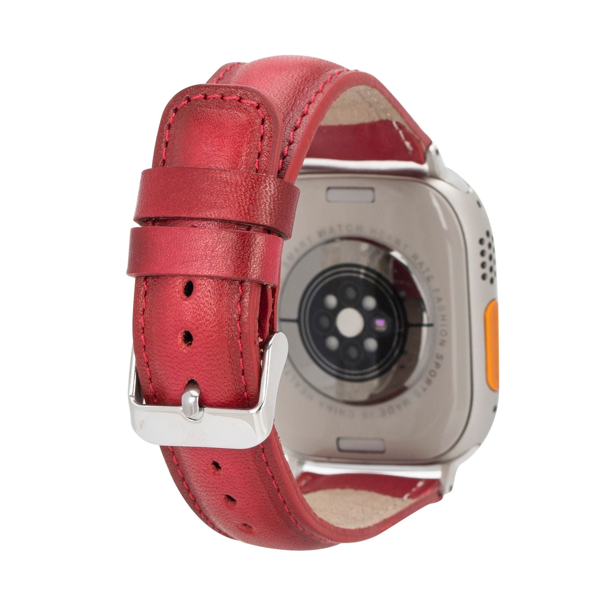 moran leather bands for apple watch 9, ultra 2 & se - toronata - #color_red