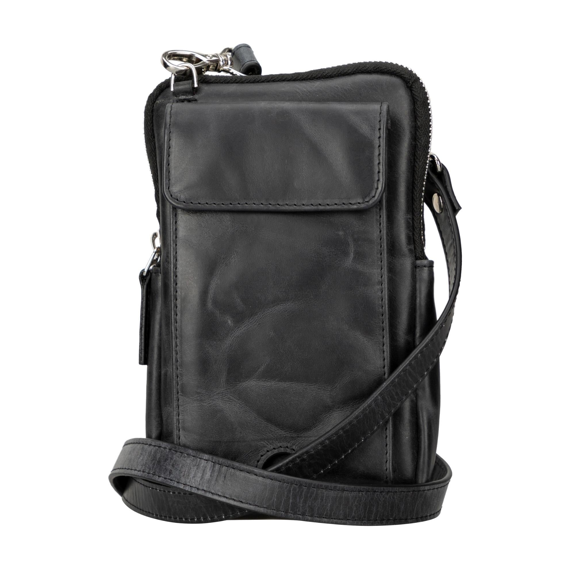 niagara leather crossbody phone bag for men - toronata -
