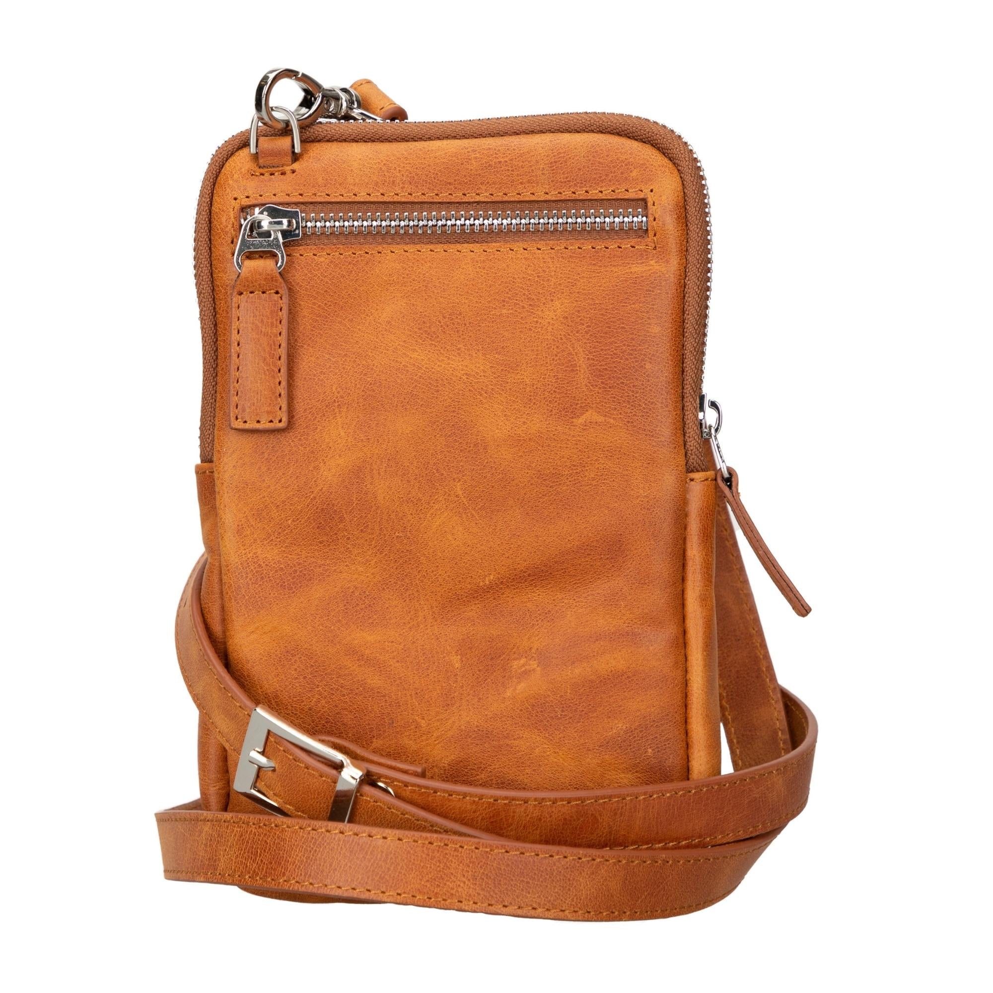 niagara leather crossbody phone bag for men - toronata - #color_tan