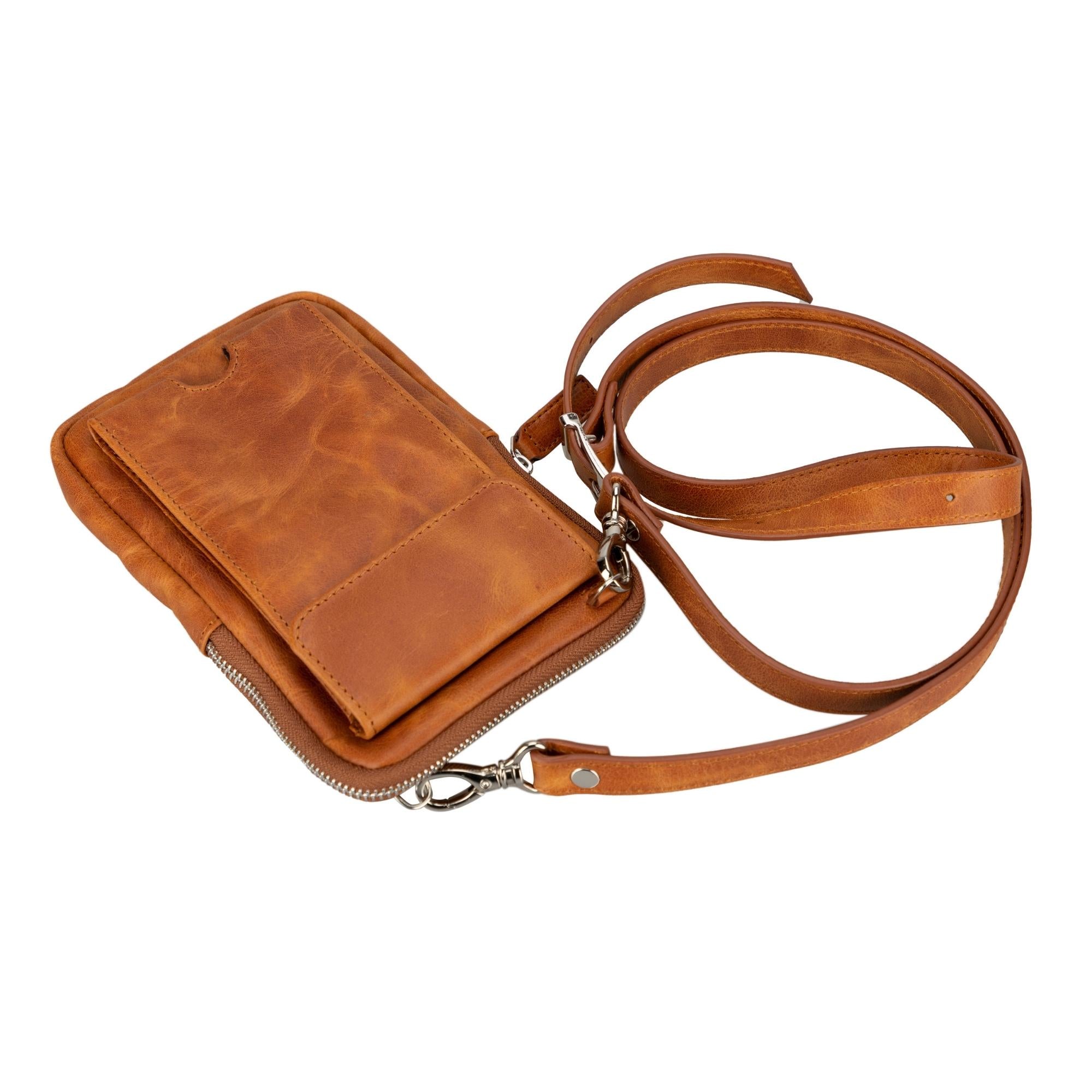 niagara leather crossbody phone bag for men - toronata - #color_tan