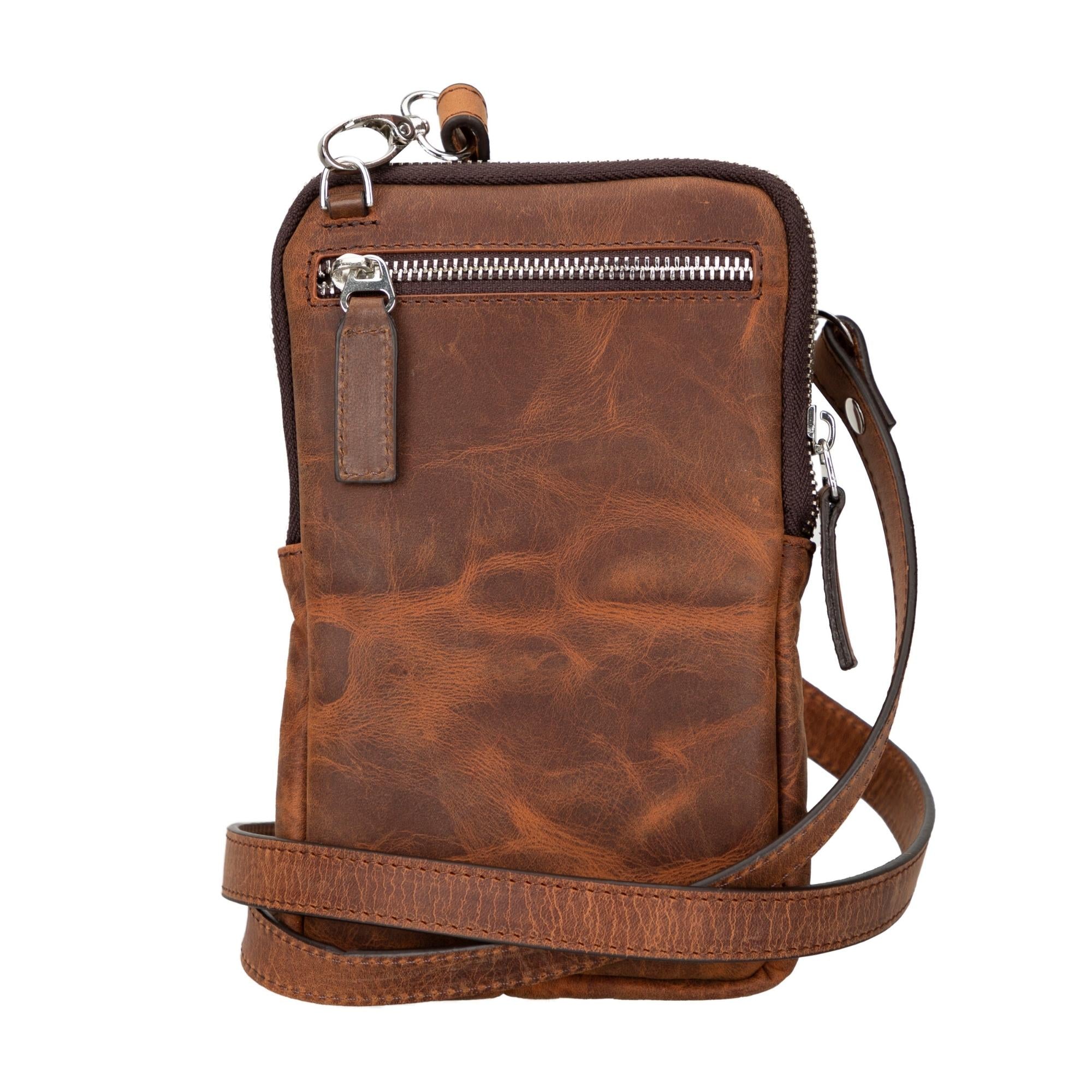 niagara leather crossbody phone bag for men - toronata -