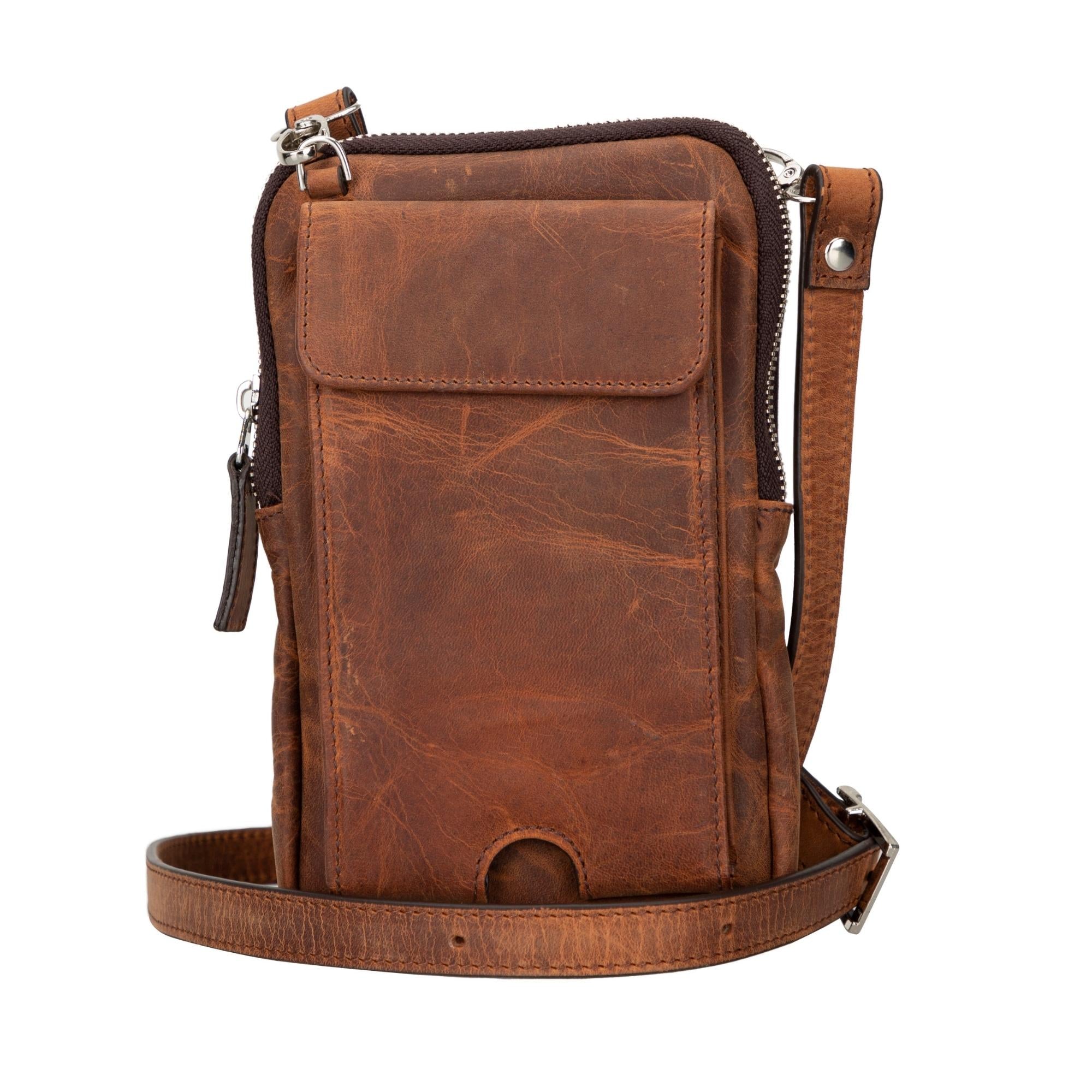 niagara leather crossbody phone bag for men - toronata -