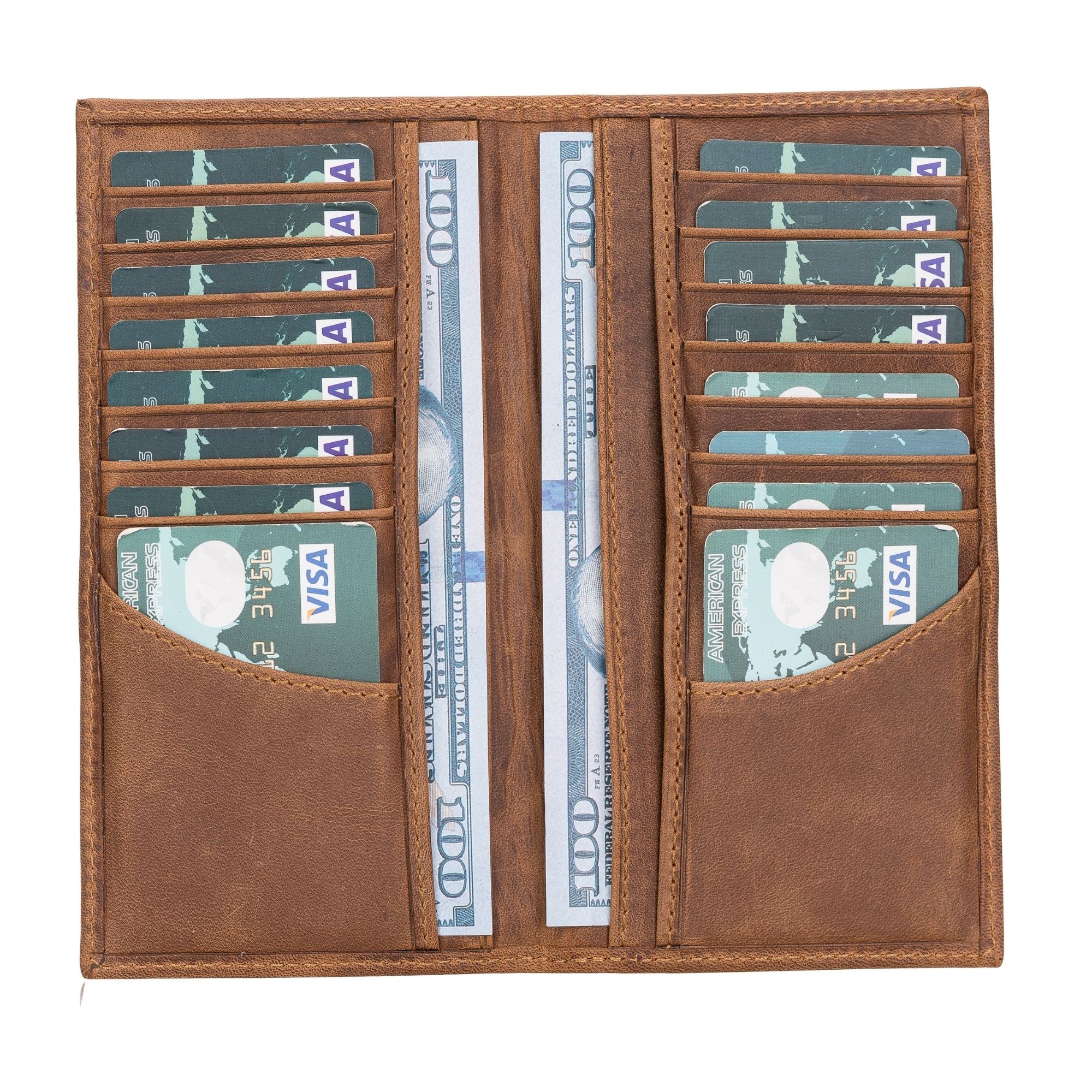 Ouray Handmade Full-Grain Leather Long Wallet for Men and Women - TORONATA -