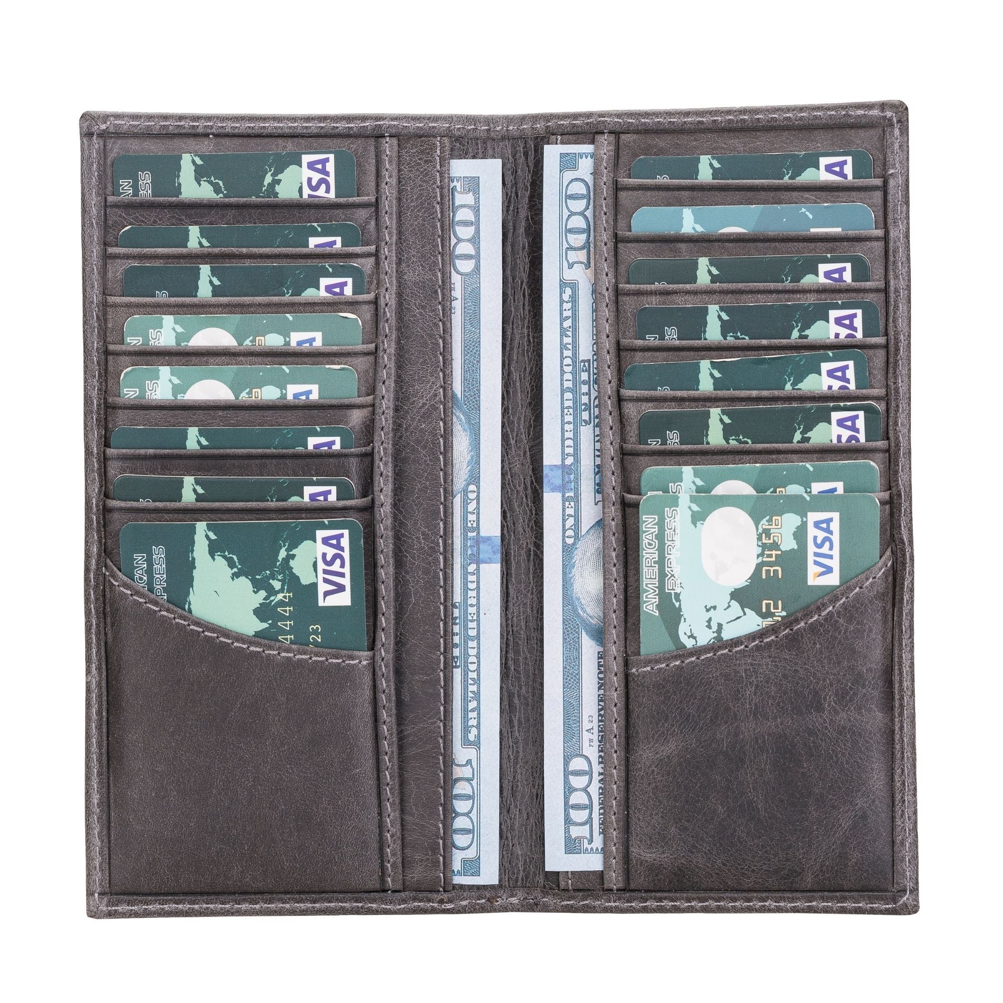 Ouray Handmade Full-Grain Leather Long Wallet for Men and Women - TORONATA -
