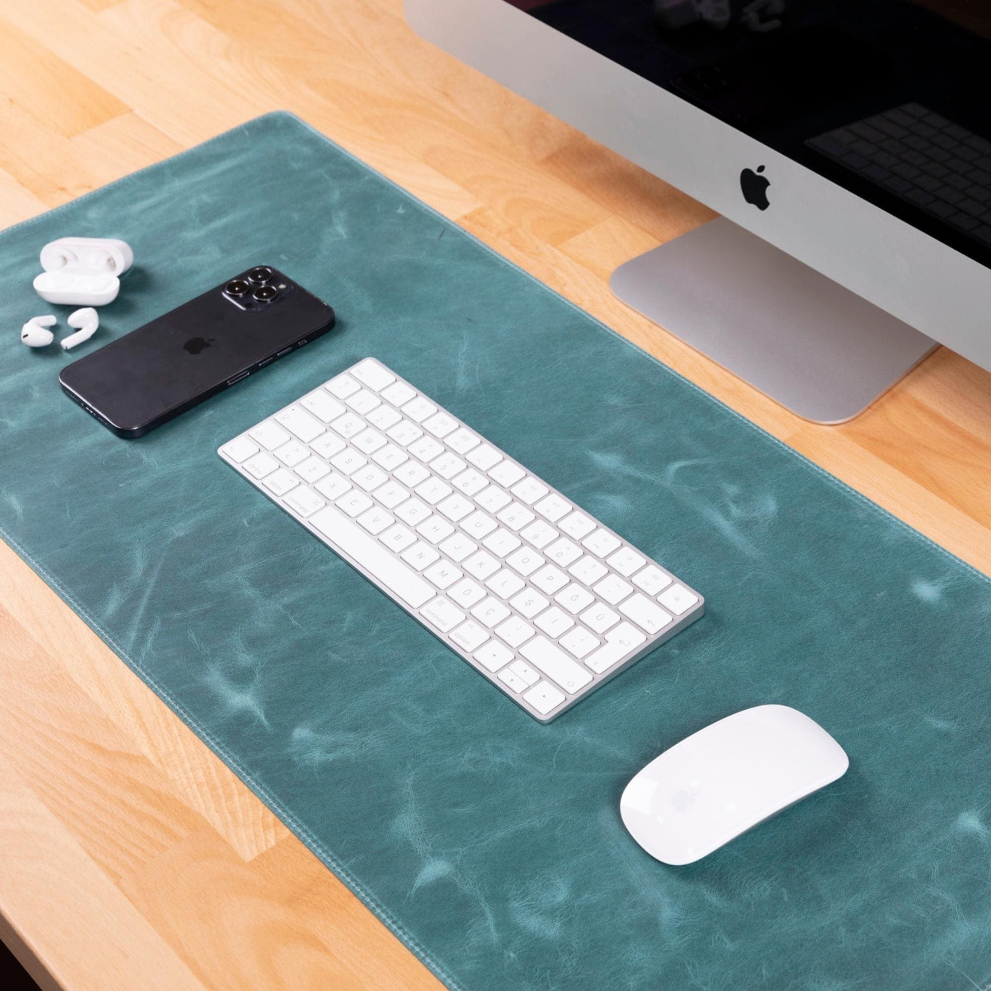 rawlins leather desk pads - 36x19 and 14.6x31.5 ınches - toronata -