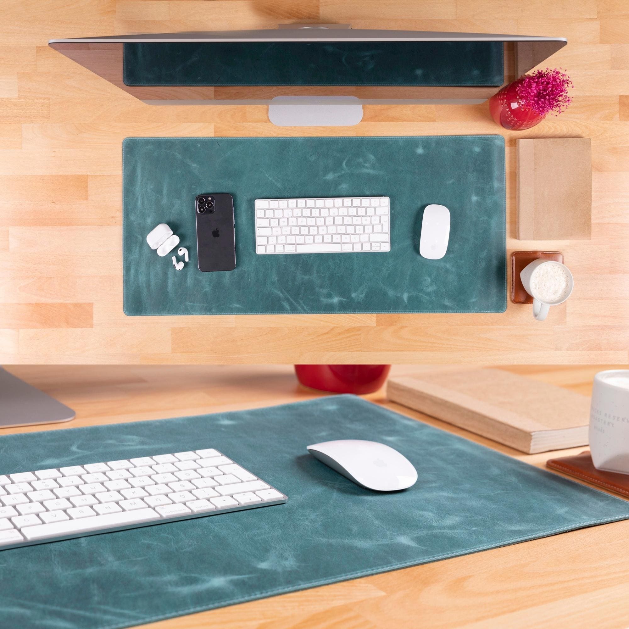 rawlins leather desk pads - 36x19 and 14.6x31.5 ınches - toronata -