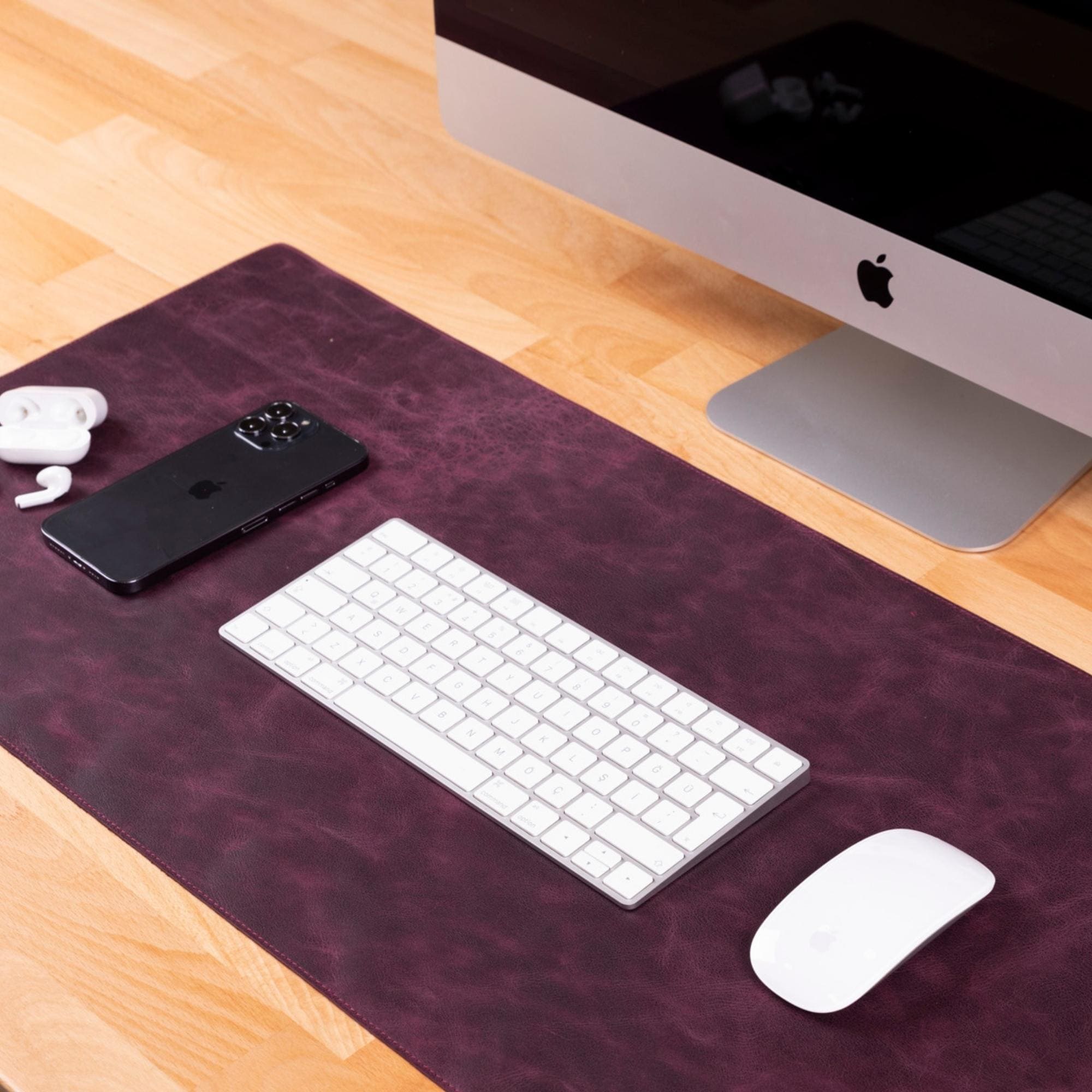 rawlins leather desk pads - 36x19 and 14.6x31.5 ınches - toronata -