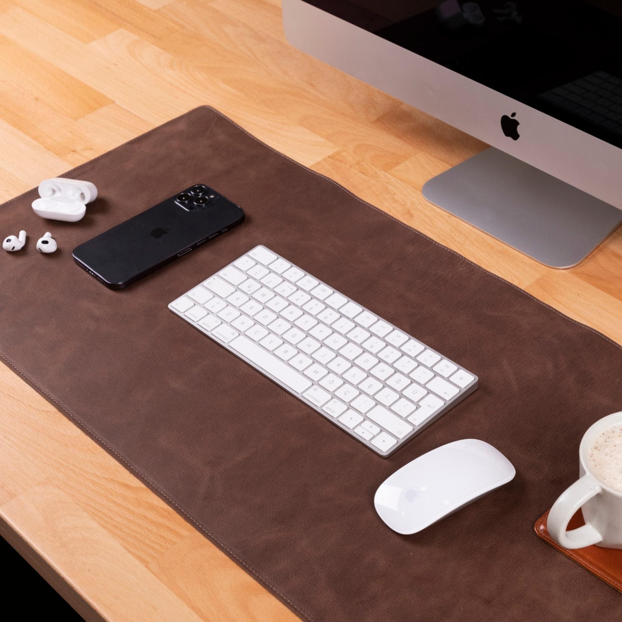 rawlins leather desk pads - 36x19 and 14.6x31.5 ınches - toronata -