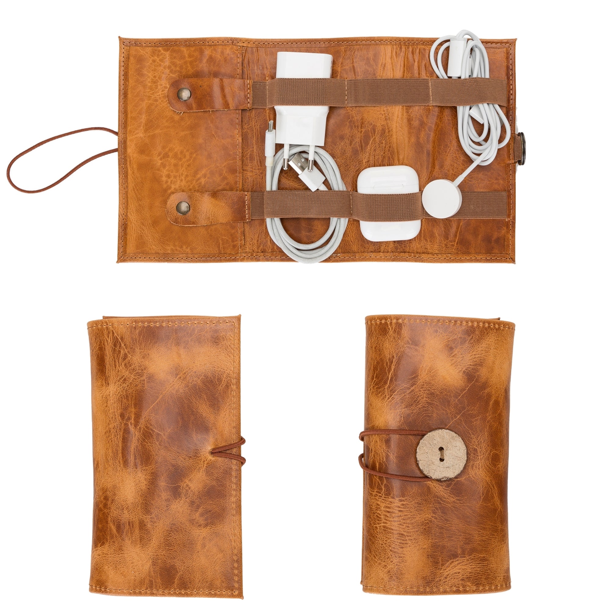 Salida Travel Pouch and Premium Leather Cable Organizer - TORONATA -