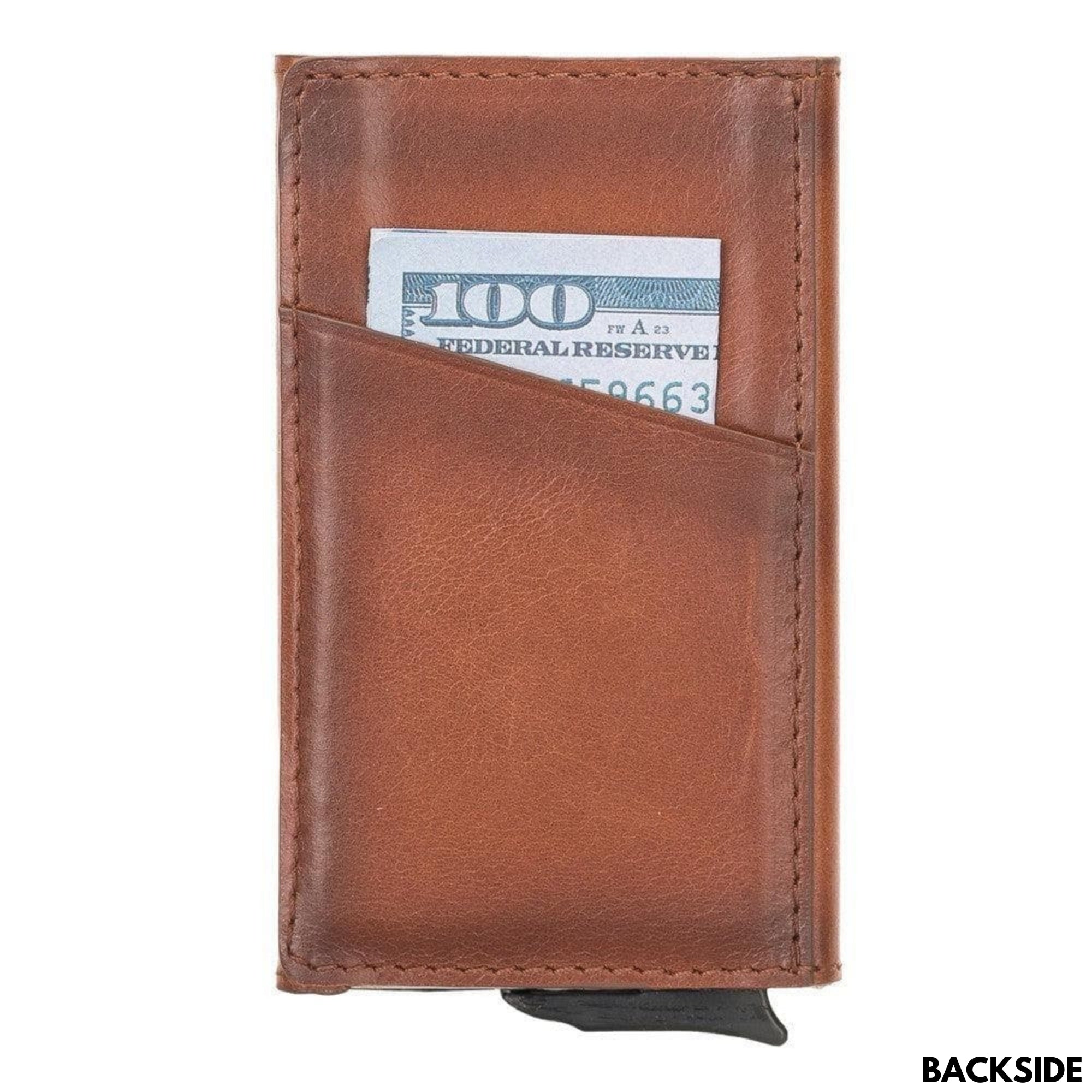telluride leather popup cardholder for men and women - toronata -