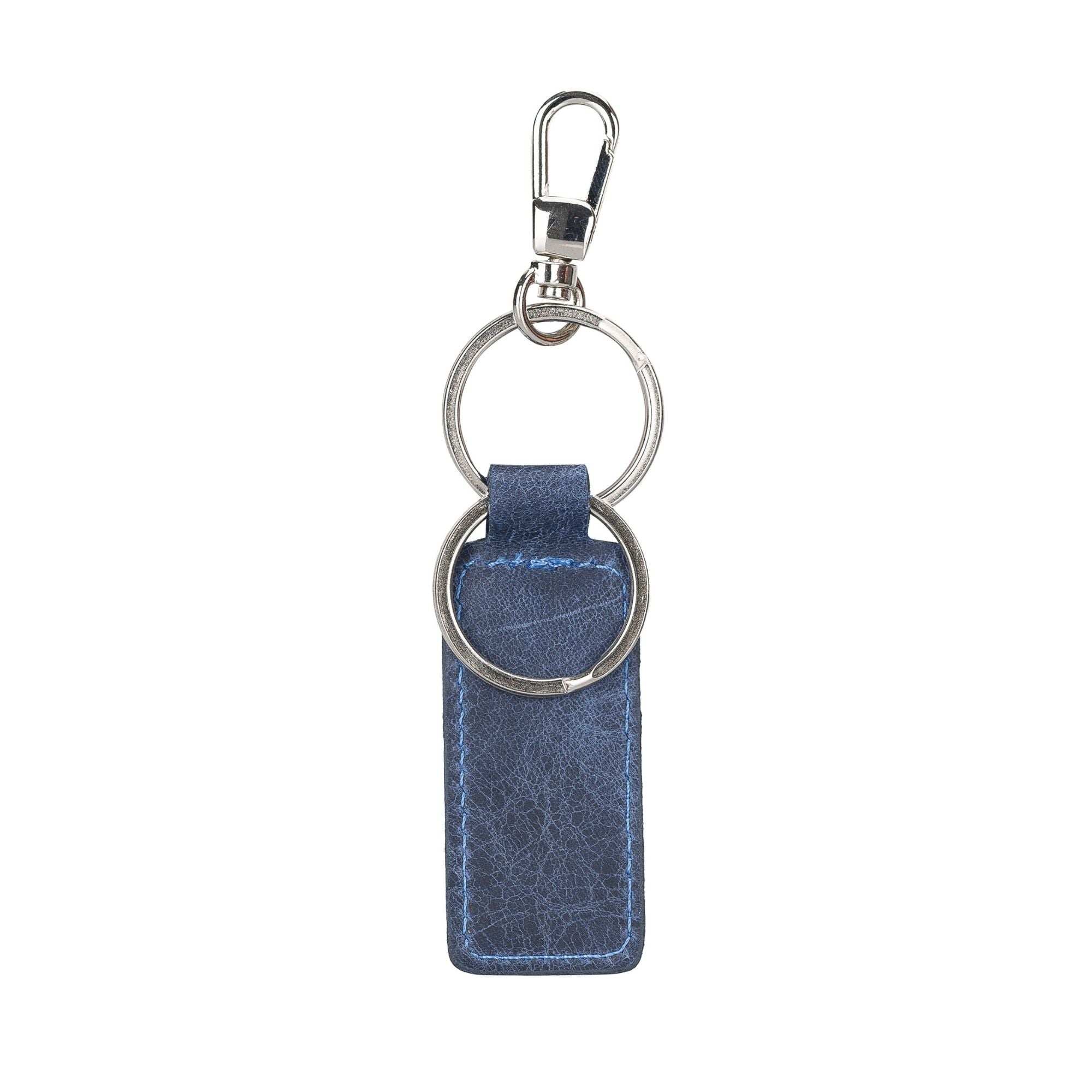 Thermopolis Handmade Genuine Leather Keychains - Dark Blue - TORONATA