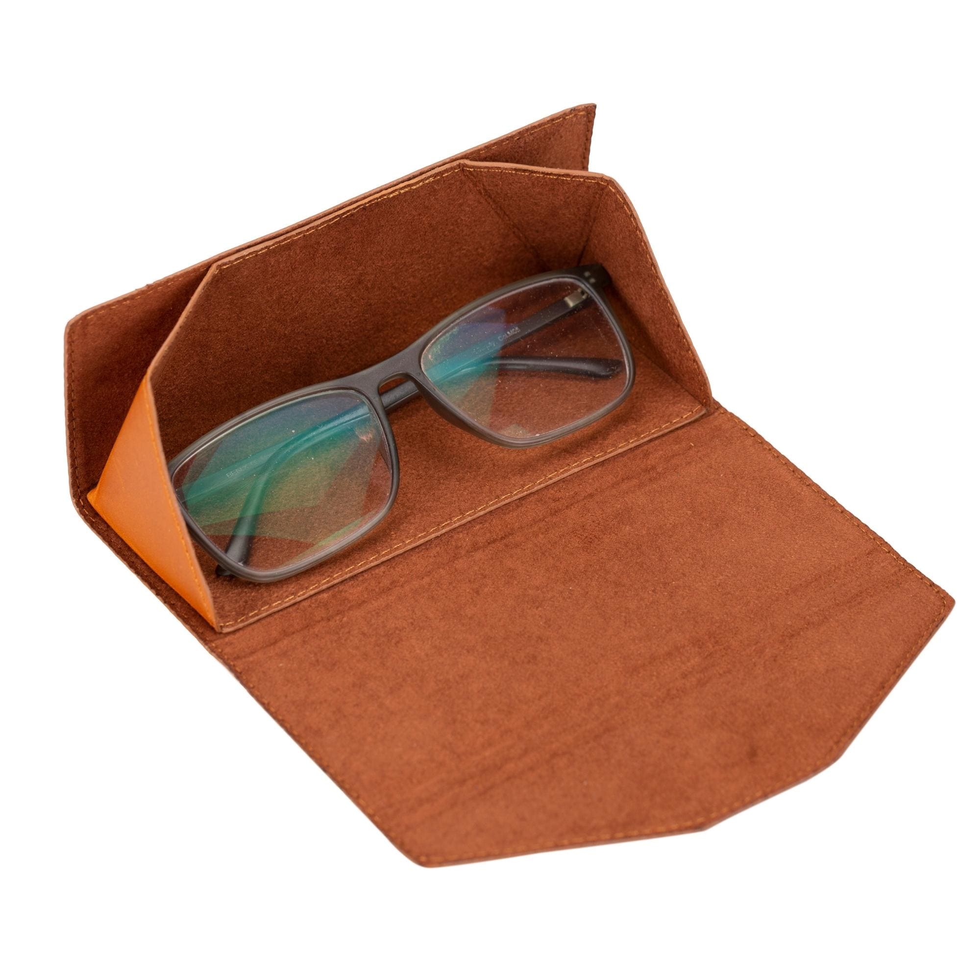 Leather Glasses Case - Natural Tan