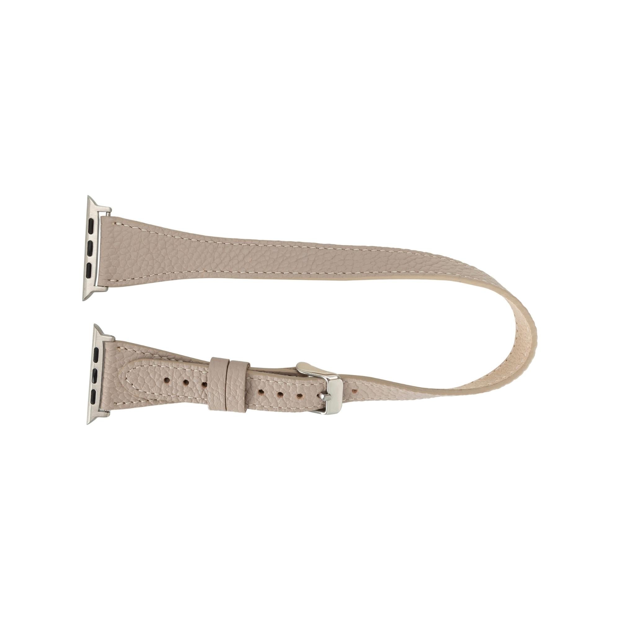 vail double tour leather bands for apple watch 9, ultra 2 and se - toronata -