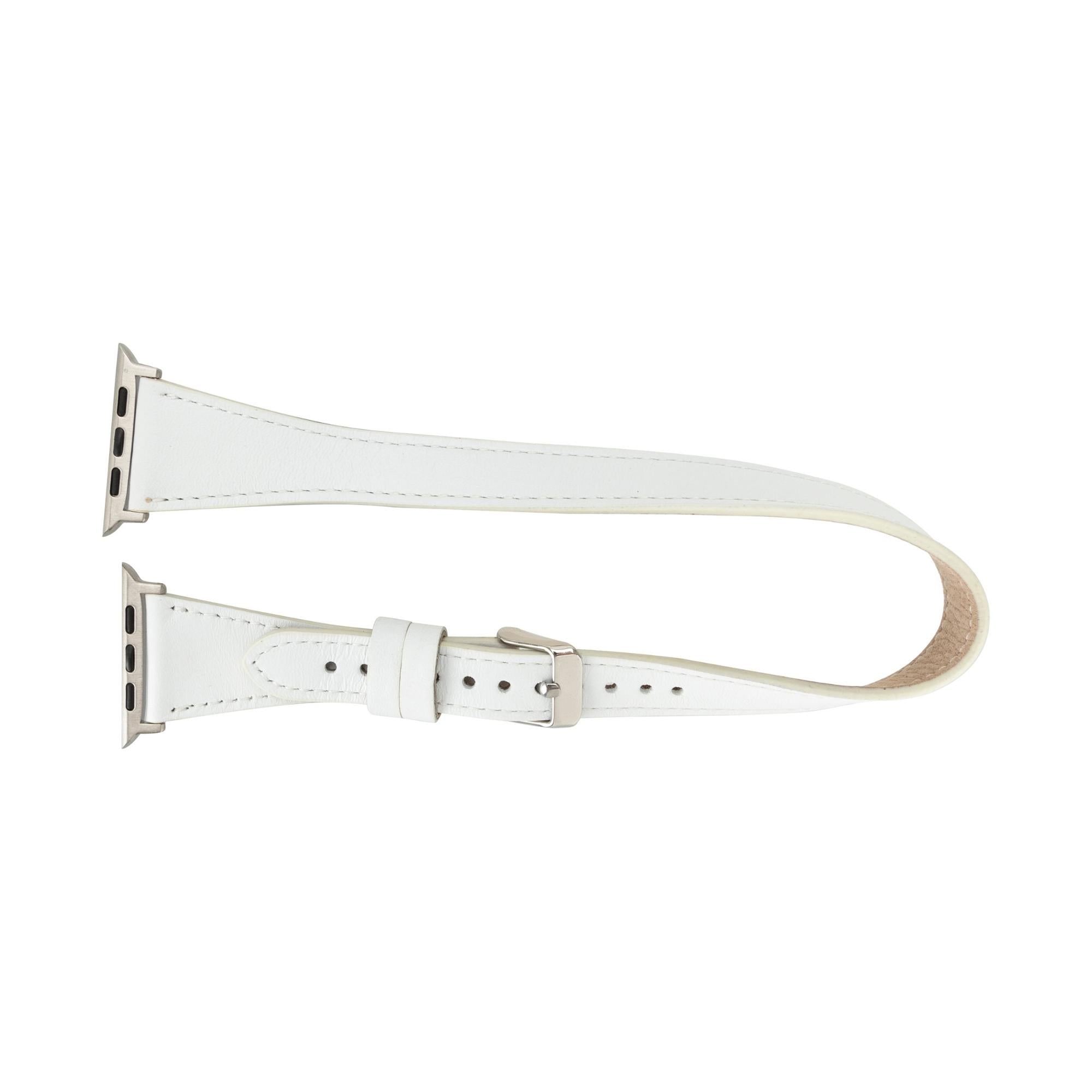 vail double tour leather bands for apple watch 9, ultra 2 and se - toronata -