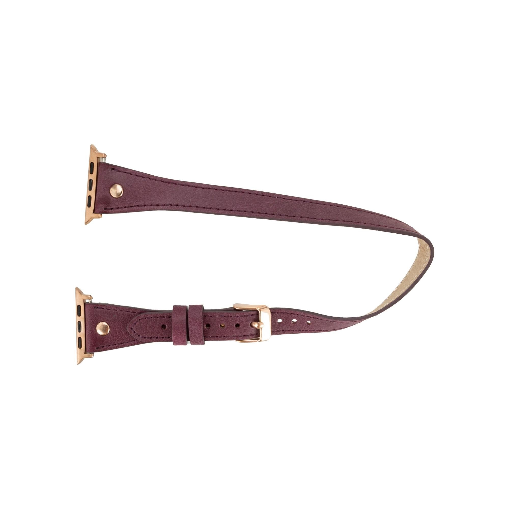 vernon double tour leather bands for apple watch 9, ultra 2 and se - toronata -