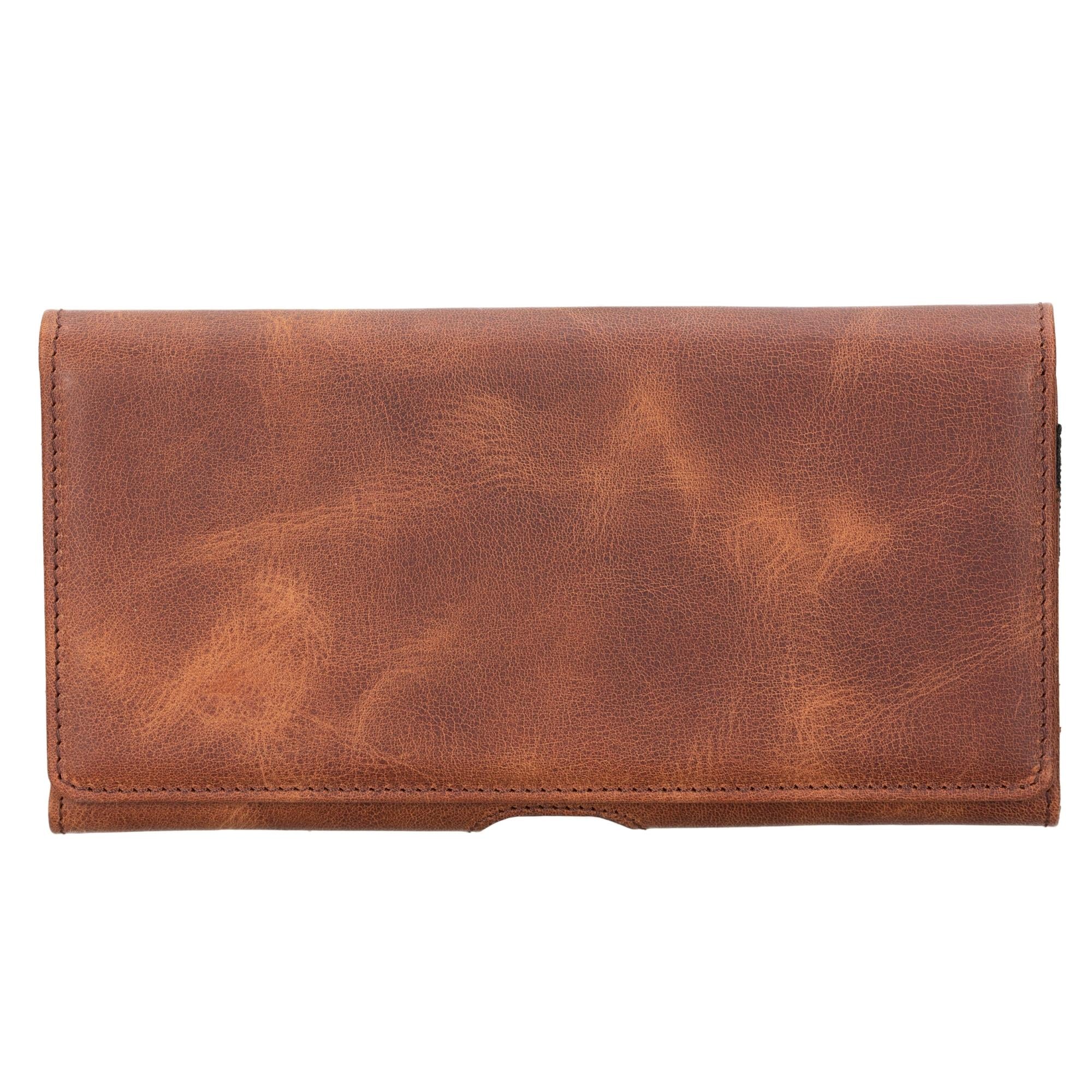 yonkers security belt-mounted leather phone holster - toronata - #color_tan