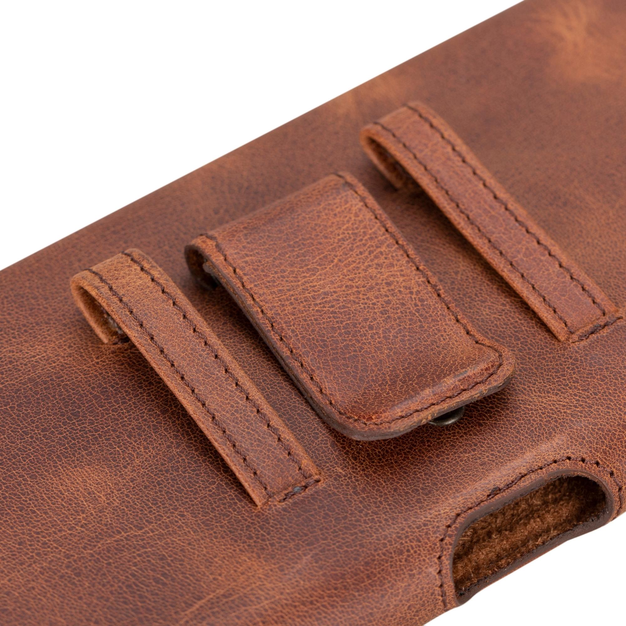 yonkers security belt-mounted leather phone holster - toronata - #color_tan