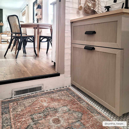 Rosman Distressed Washable Rug Area Rug