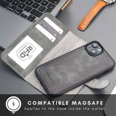 Casper Leather iPhone 14 Plus Wallet Case | MagSafe - TORONATA - 