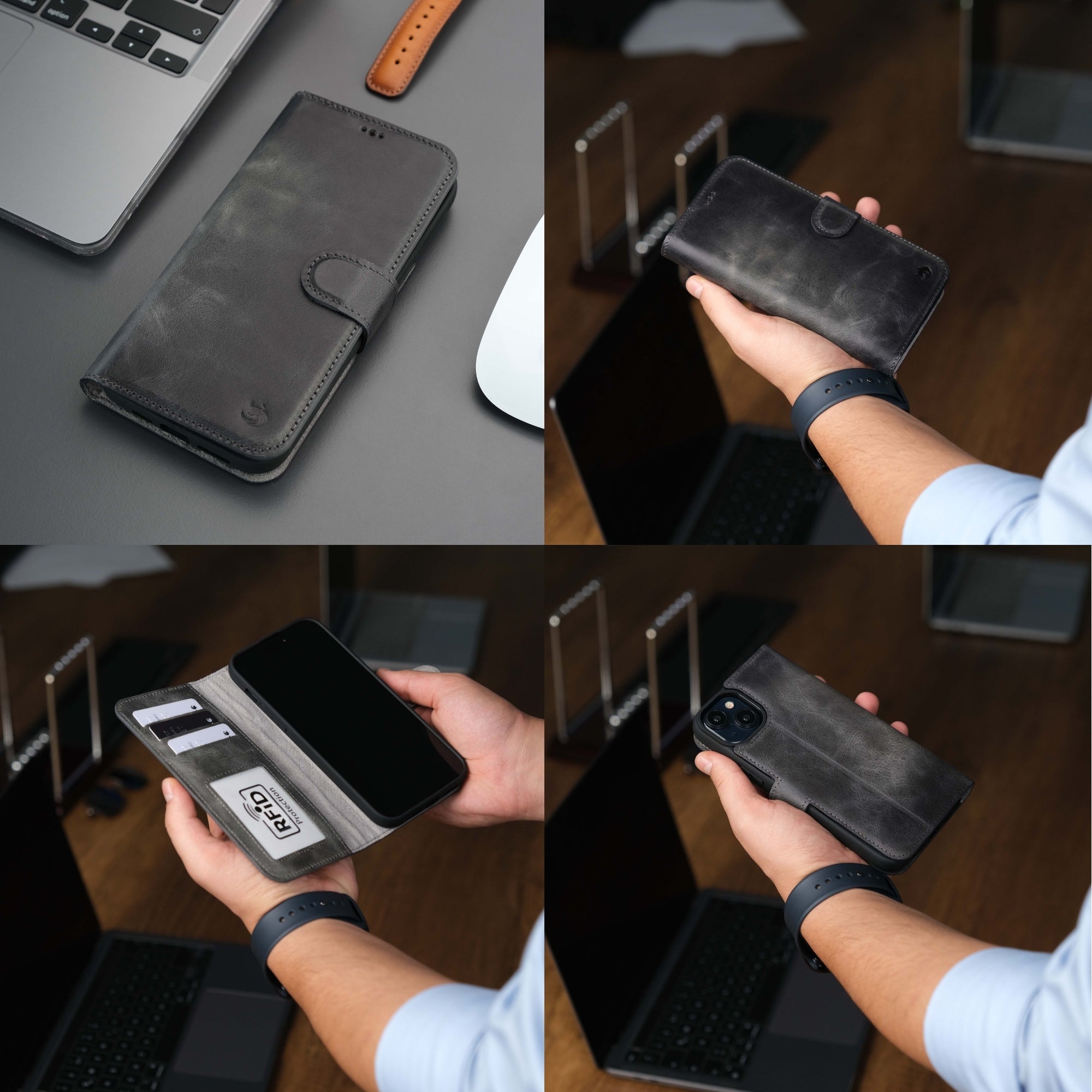 Casper Leather iPhone 14 Plus Wallet Case | MagSafe - TORONATA - 