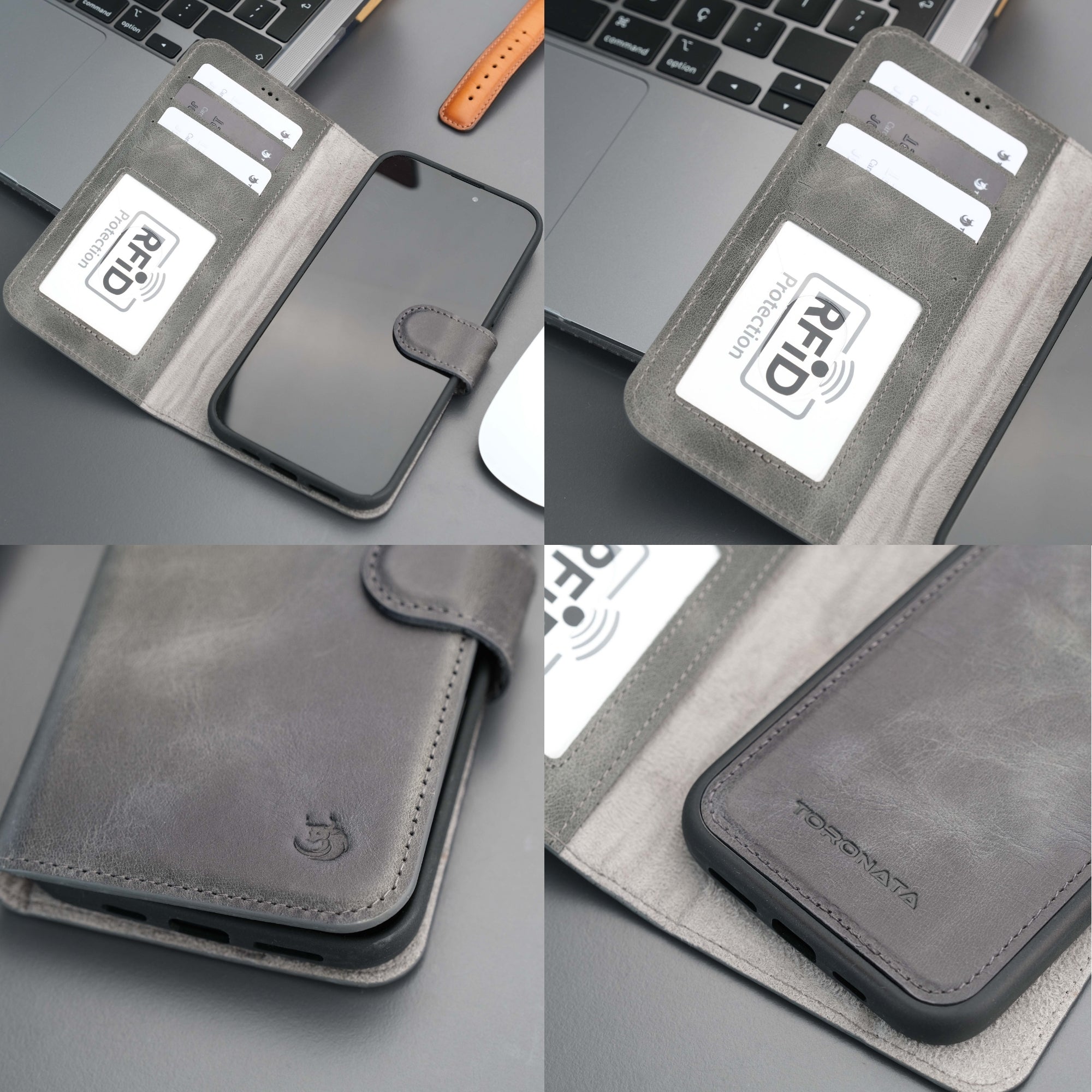 Casper Leather iPhone 14 Plus Wallet Case | MagSafe - TORONATA - 
