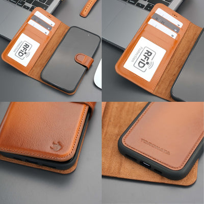 Casper iPhone 16 Pro Wallet Case Leather MagSafe - TORONATA - 