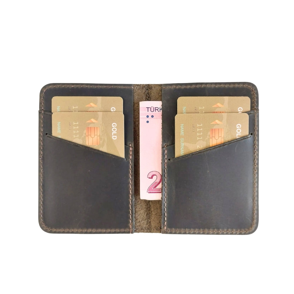 Enrico Leather Card Holder - TORONATA - color_ Dark Orange
