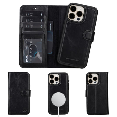 casper iphone 14 series detachable leather wallet case - toronata - 