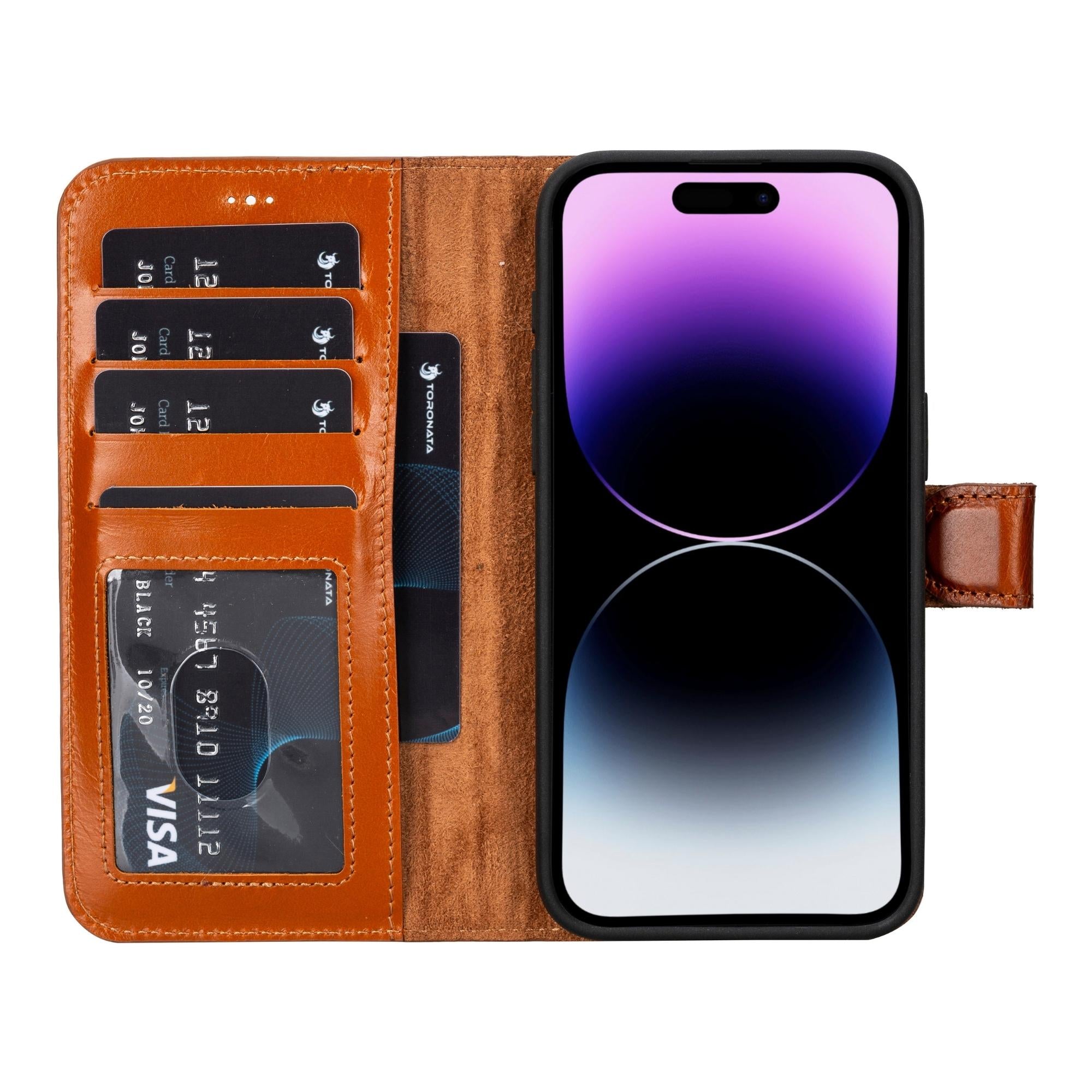 casper iphone 14 series detachable leather wallet case - toronata - 