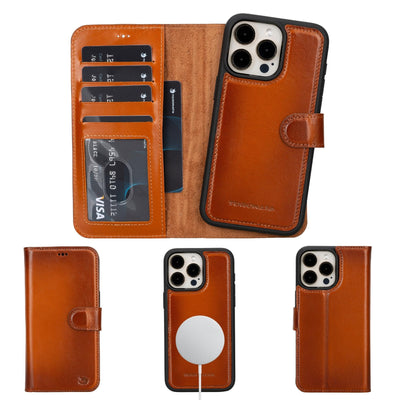 casper iphone 14 series detachable leather wallet case - toronata - 