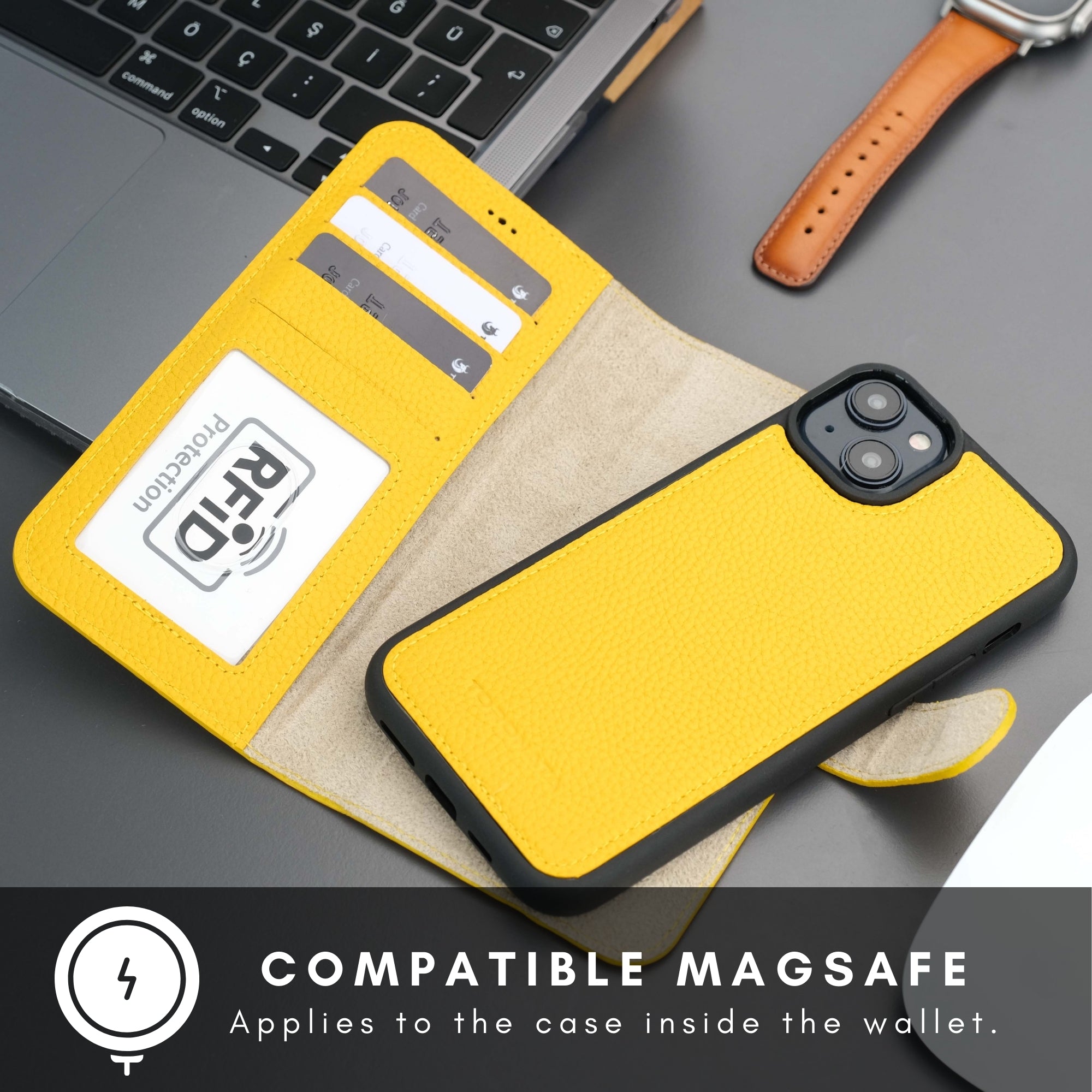 Casper Leather iPhone 14 Plus Wallet Case | MagSafe - TORONATA - 