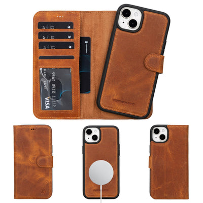 casper iphone 14 series detachable leather wallet case - toronata - 