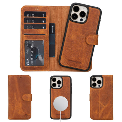 casper iphone 14 series detachable leather wallet case - toronata - 