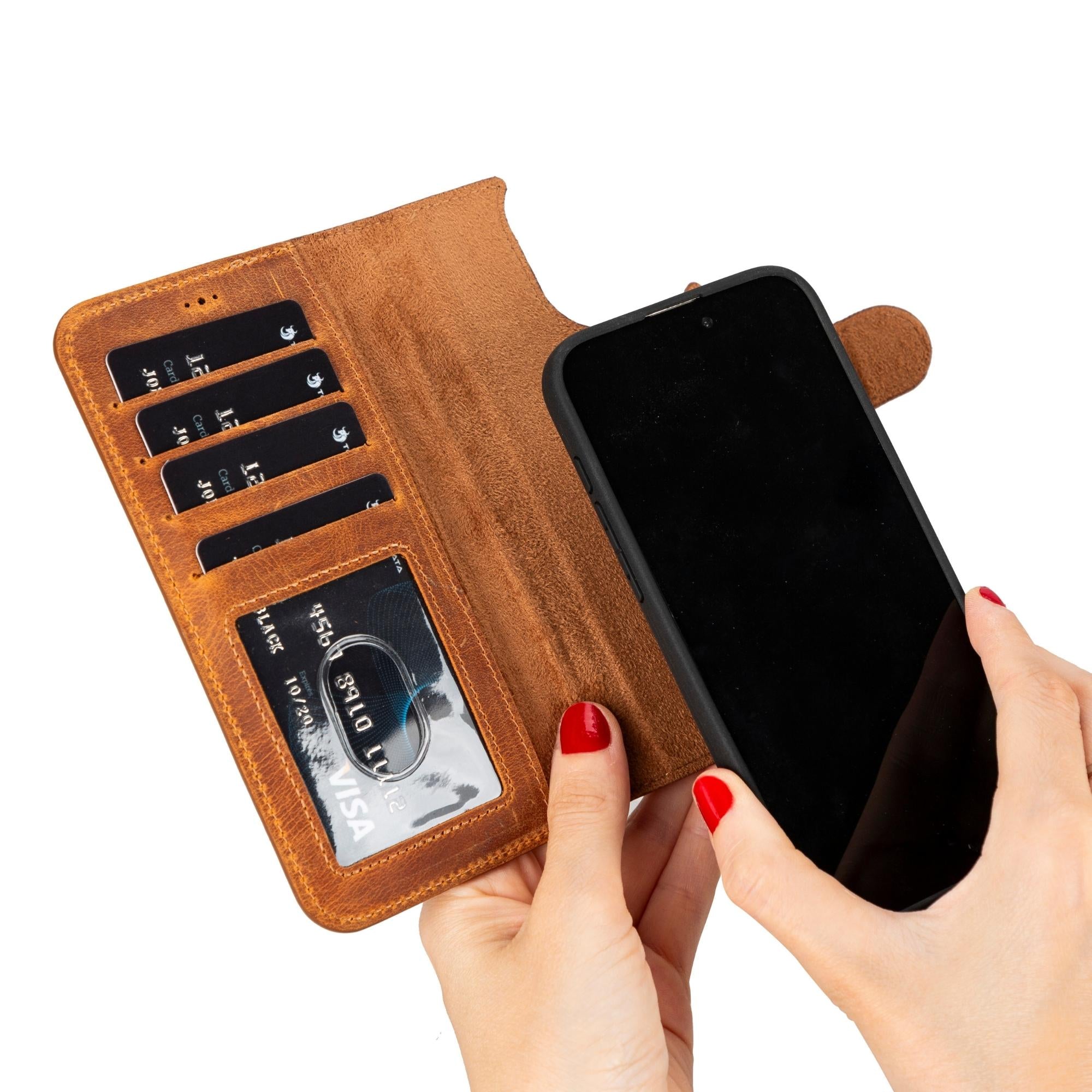 casper iphone 14 series detachable leather wallet case - toronata - 