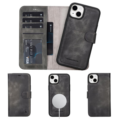casper iphone 14 series detachable leather wallet case - toronata - 
