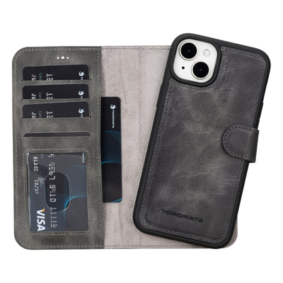 casper iphone 14 series detachable leather wallet case - toronata - 