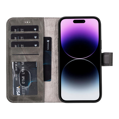 casper iphone 14 series detachable leather wallet case - toronata - 