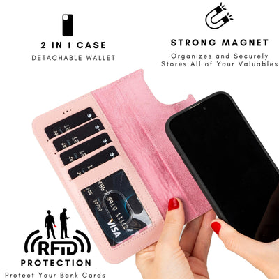 casper iphone 14 series detachable leather wallet case - toronata - 