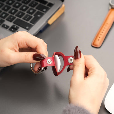 saratoga leather airtag holder - toronata - 