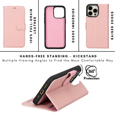 casper iphone 14 series detachable leather wallet case - toronata - 