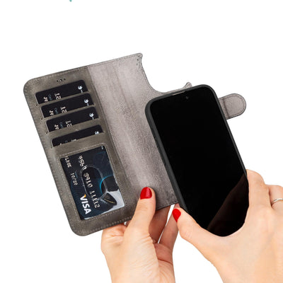 casper iphone 14 series detachable leather wallet case - toronata - 