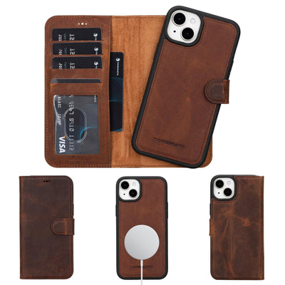 casper iphone 14 series detachable leather wallet case - toronata - 