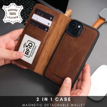 Casper Leather iPhone 14 Plus Wallet Case | MagSafe - TORONATA - 