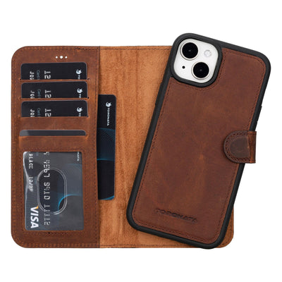 casper iphone 14 series detachable leather wallet case - toronata - 