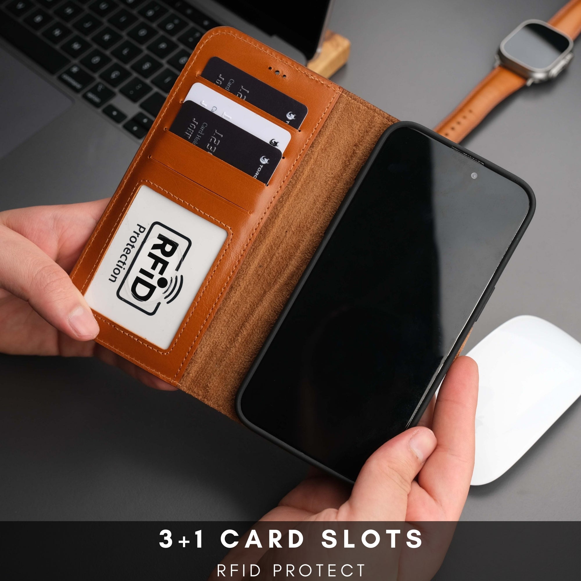 Casper Leather iPhone 14 Plus Wallet Case | MagSafe - TORONATA - 